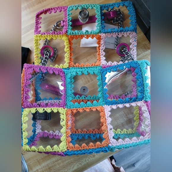 Kurt Geiger NWT Transparent Crochet Kensington W/Dustbag STUNNING - Picture 6 of 7